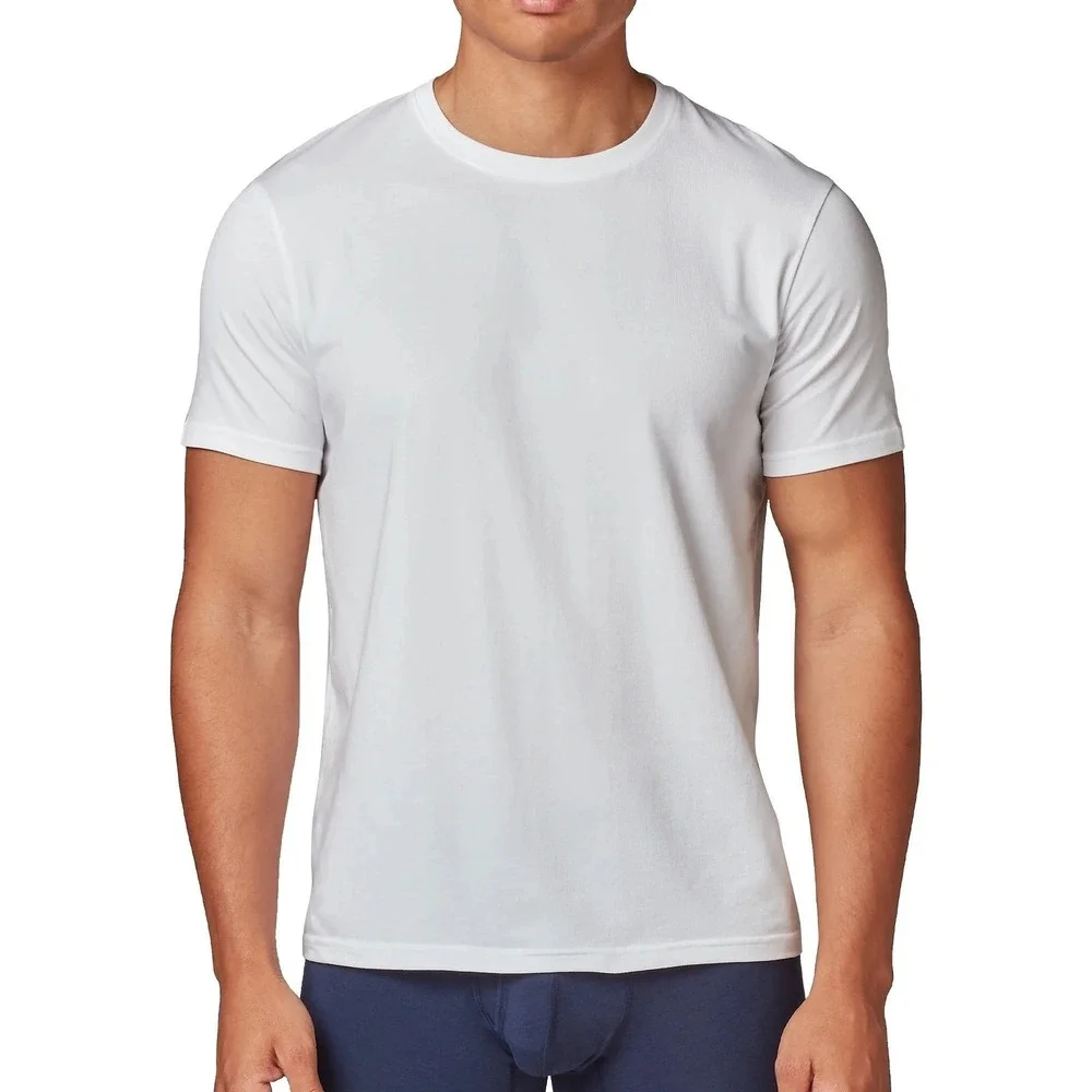 Wrangler Five Star Premium Men Cotton Stretch Crew‎ Tees White 6 Pack Small New